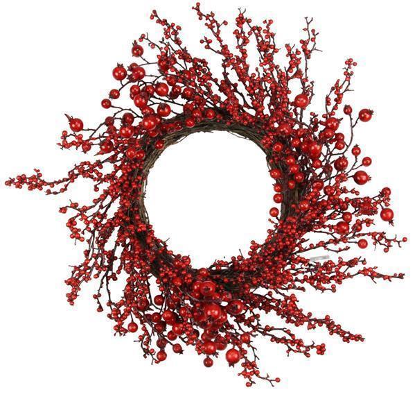 Design Shop 22"Dia Mixed Berry Wreath