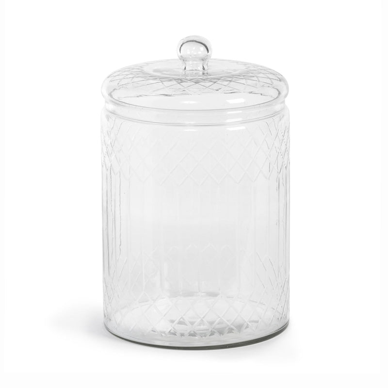 Design Shop Carraway Etched Small Glass Canister