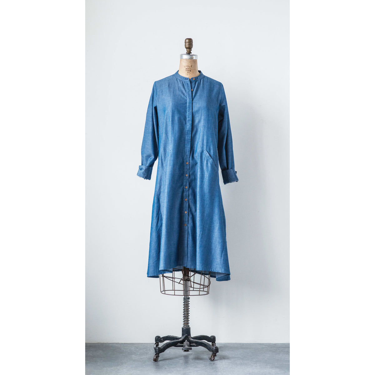 Design Shop Cotton Chambray Gracie Dress, Medium