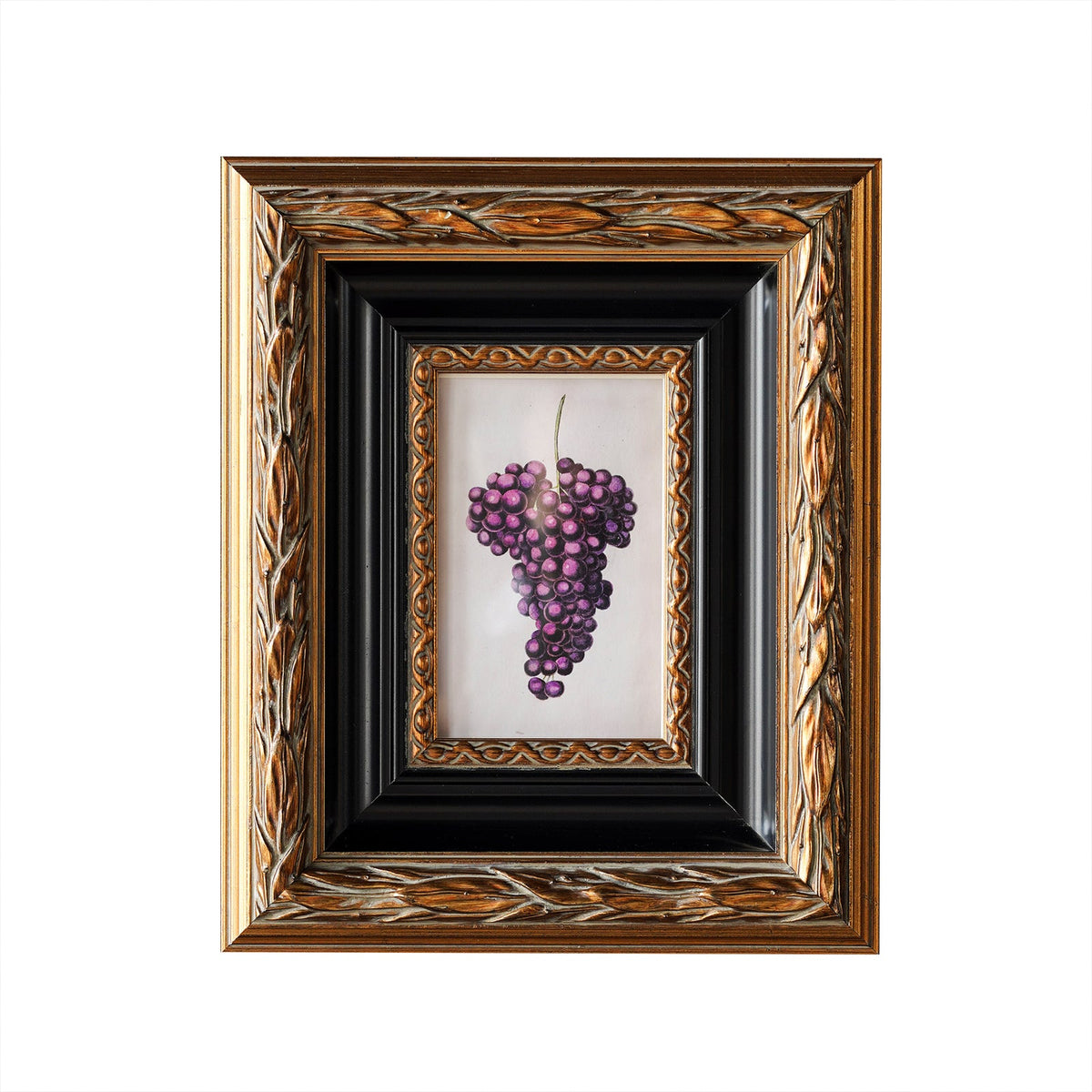 Design Shop Blackburn Matted Tabletop Picture Frame, Antique Gold and Black, 5" x 7"