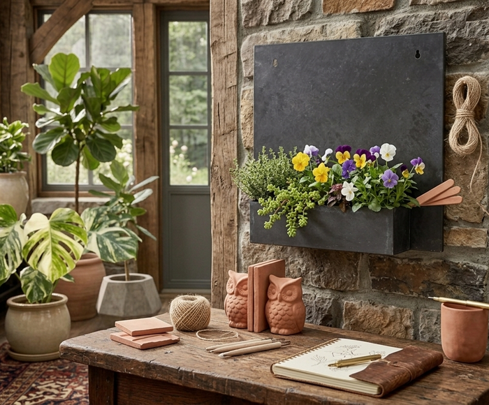 Design Shop Zinc Wall Planter 17.5" X 3.5"