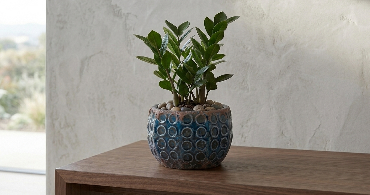 Design Shop Blue Terracotta Planter 5"