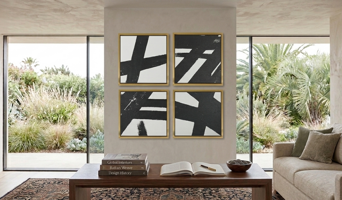 Ave. 4 Framed Canvas Art