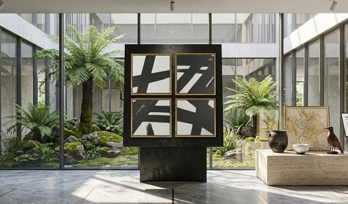 Ave. 4 Framed Canvas Art
