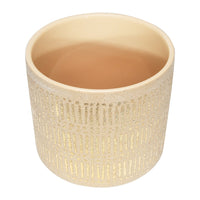 Design Shop Sand with Gold Detail Stoneware Planter Set, Set of 2