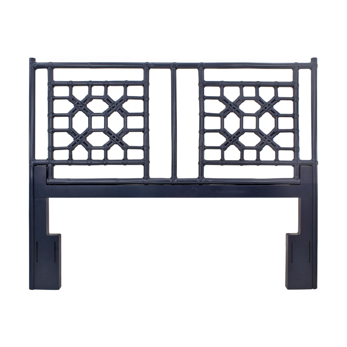 Design Shop Lattice Full/Queen Headboard, 64.25"W, Navy