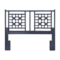 Design Shop Lattice Full/Queen Headboard, 64.25"W, Navy