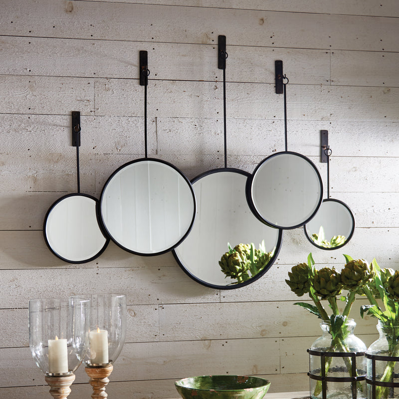 Design Shop Maison Noir Pendulum Mirrors, Set Of 5