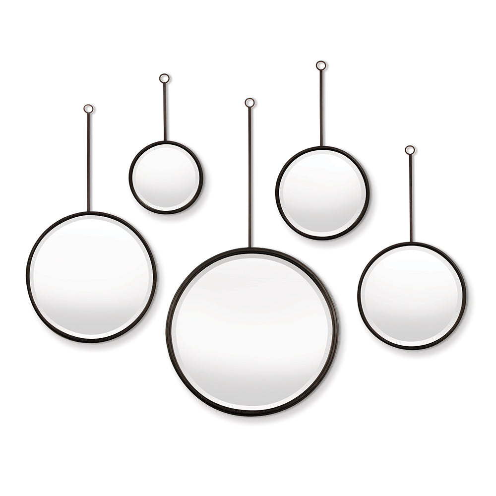 Design Shop Maison Noir Pendulum Mirrors, Set Of 5