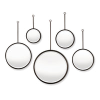Design Shop Maison Noir Pendulum Mirrors, Set Of 5