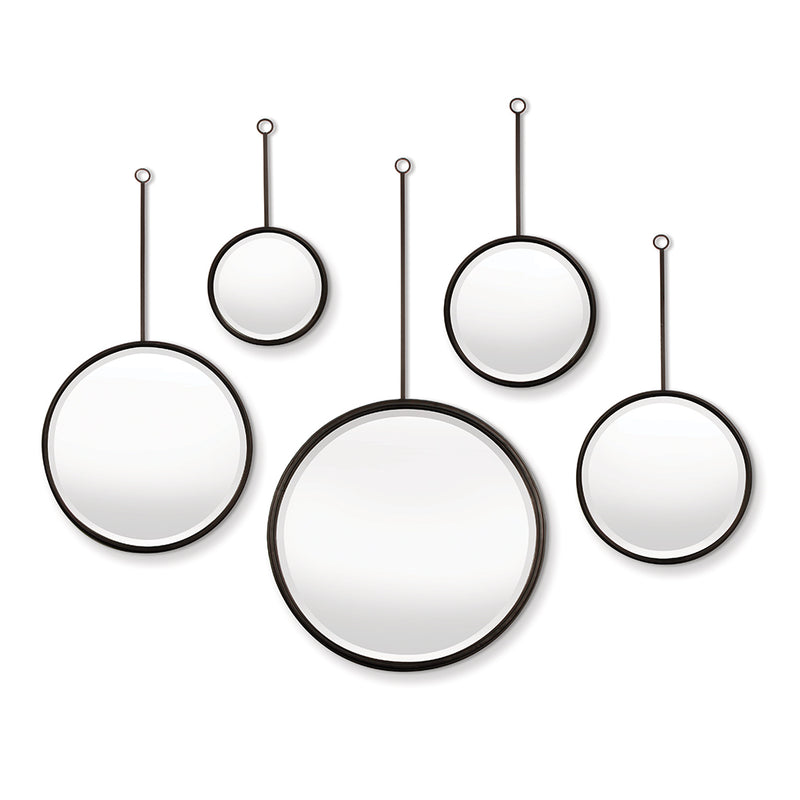 Design Shop Maison Noir Pendulum Mirrors, Set Of 5