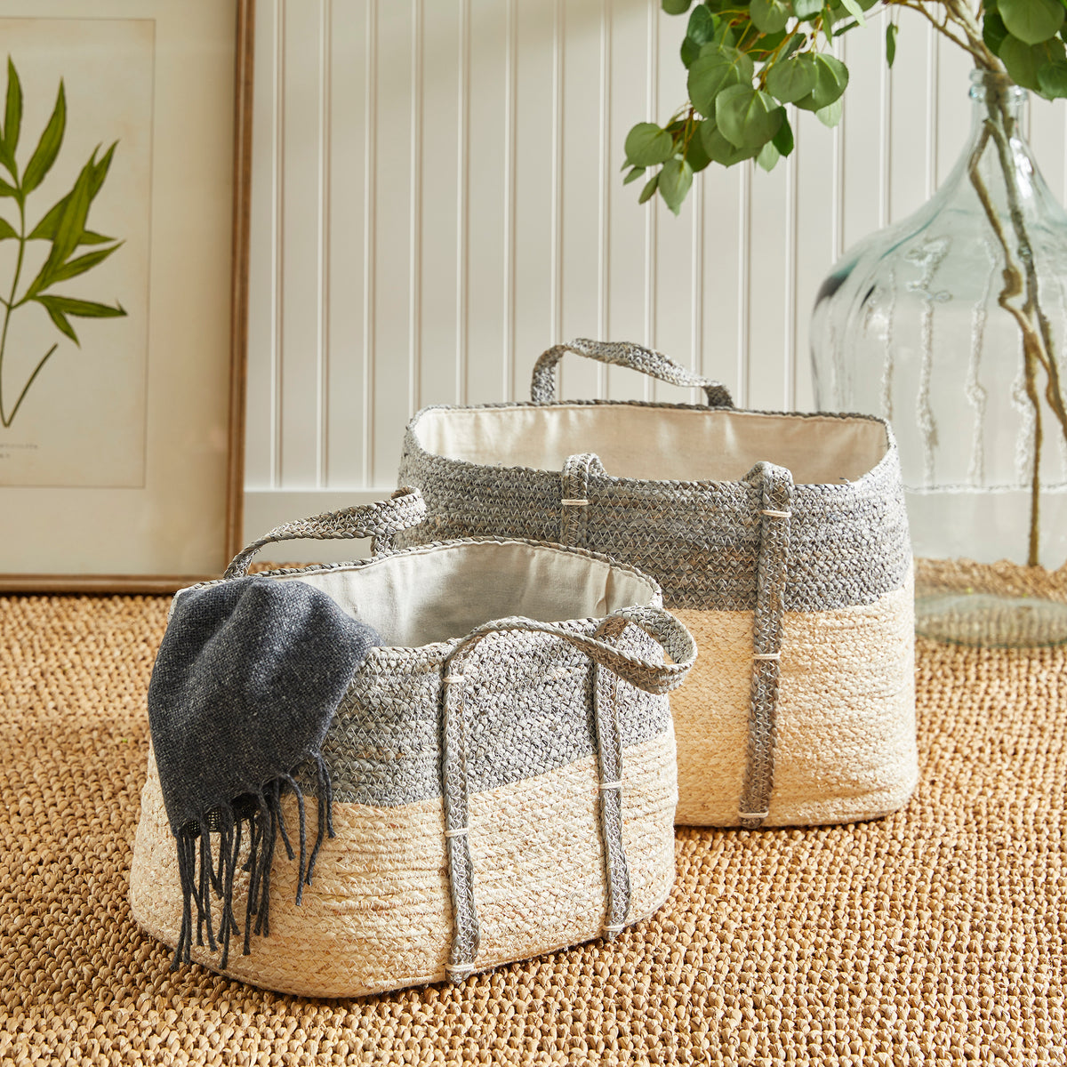 Design Shop Quinn Rectangular Baskets, Set Of 2