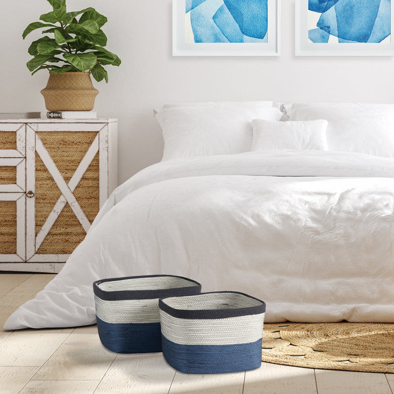 Design Shop Ayden Rectangular Baskets, Set Of 2