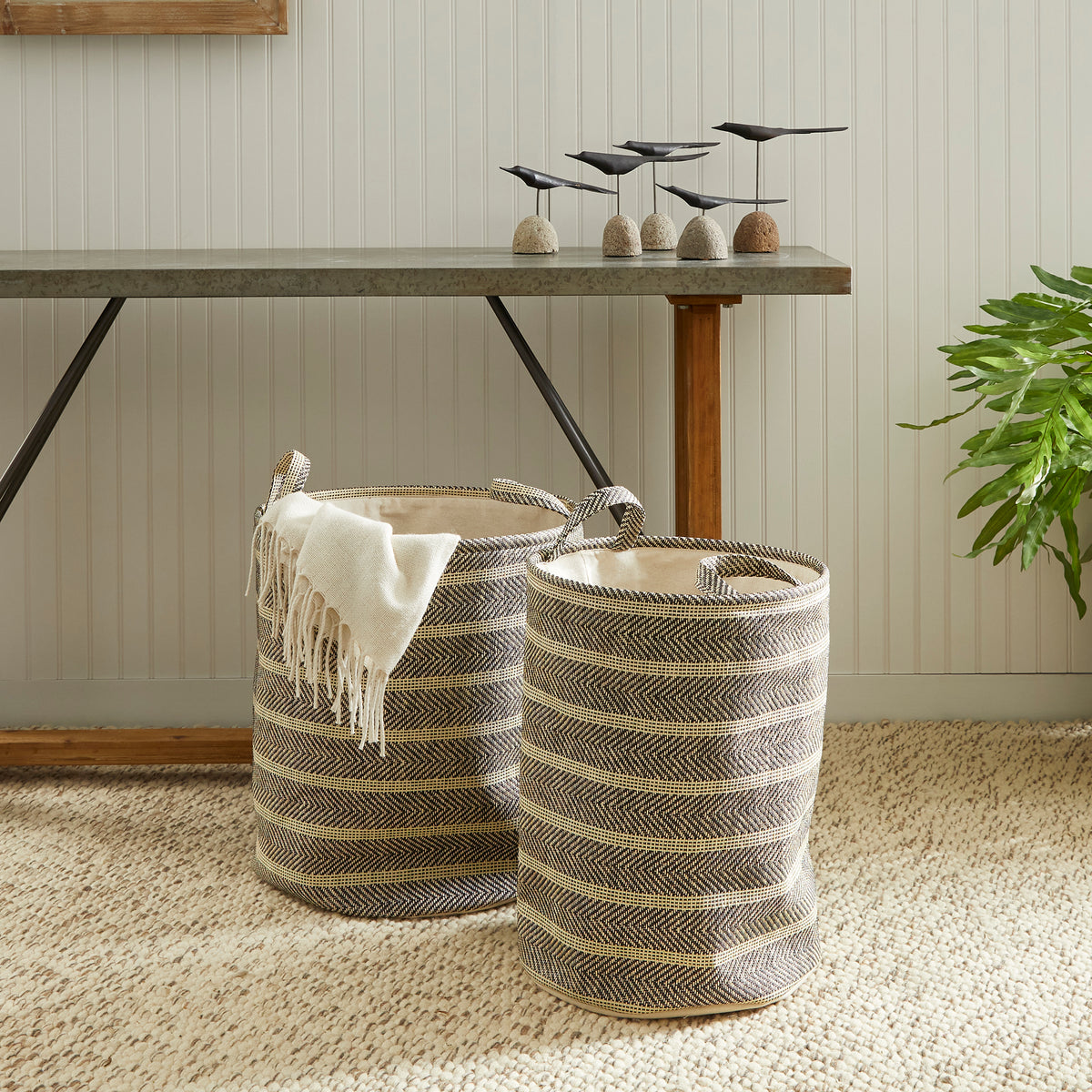 Design Shop Marleigh Round Baskets, Set Of 2