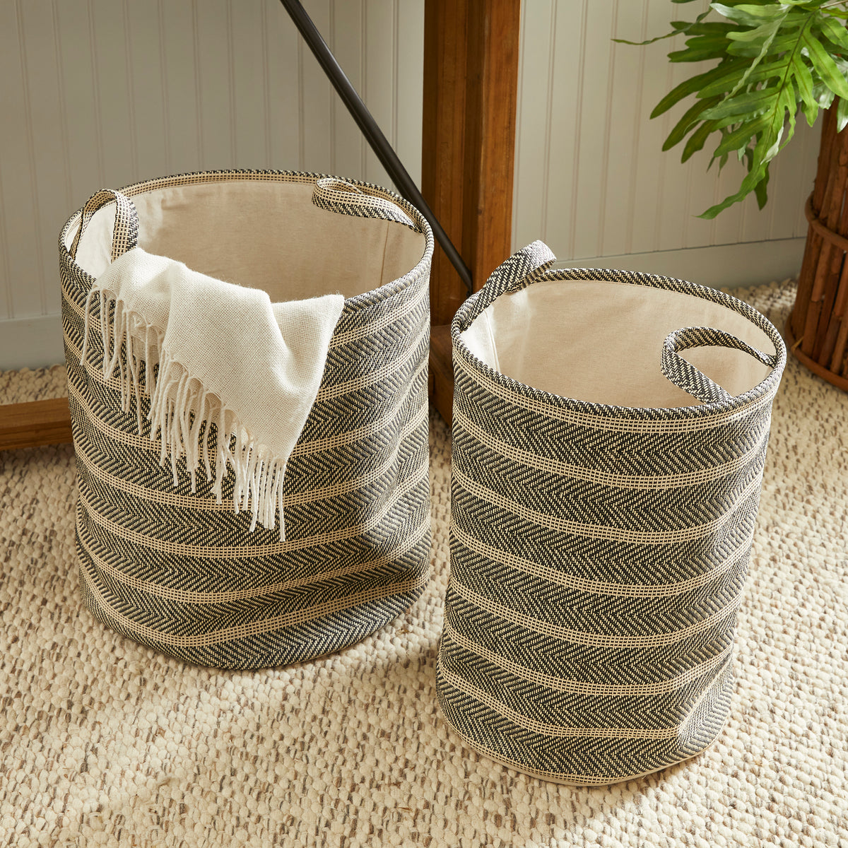 Design Shop Marleigh Round Baskets, Set Of 2