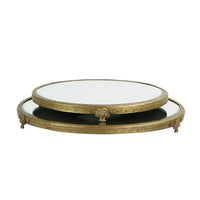 Design Shop Confiserie Decorative Tray, Clear and Brass Gold, 8.25" x 8.25" x 1"