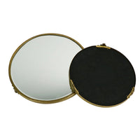 Design Shop Large Confiserie Decorative Tray, Clear and Brass Gold, 10" x 10" x 1"