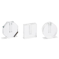 Design Shop Crystal Bud Vase in Gift Box - Crystal Clear Glass, Set of 3.