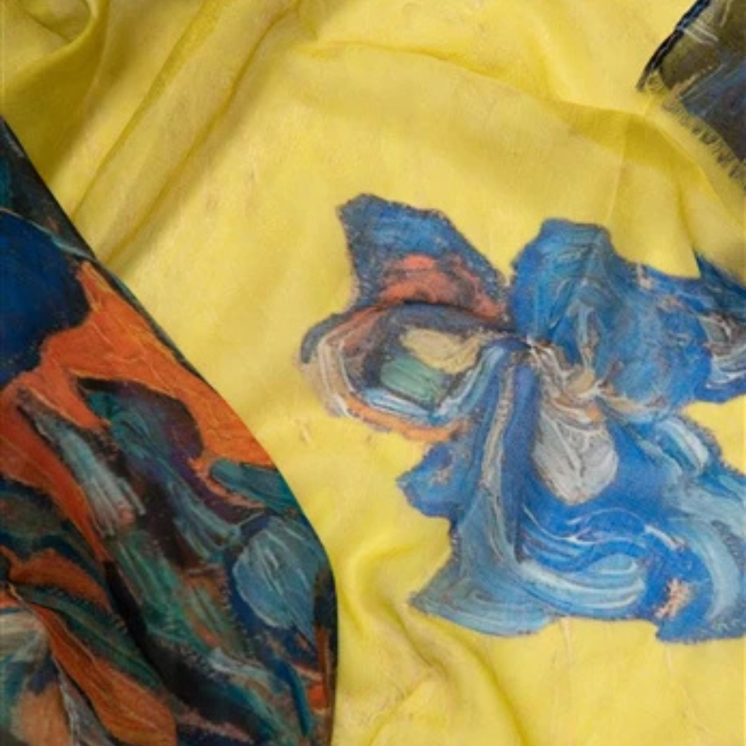 Irises Luxe Art & Fashion Set – Van Gogh Collection (5-Piece)