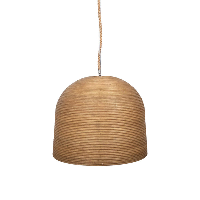 Design Shop Java 24" Rattan Dome Pendant Light, Natural