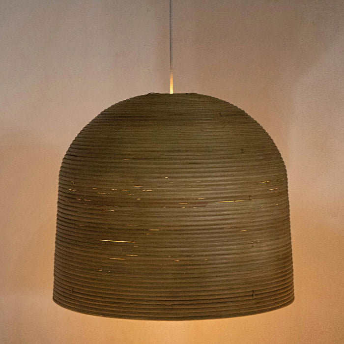 Design Shop Java 24" Rattan Dome Pendant Light, Natural