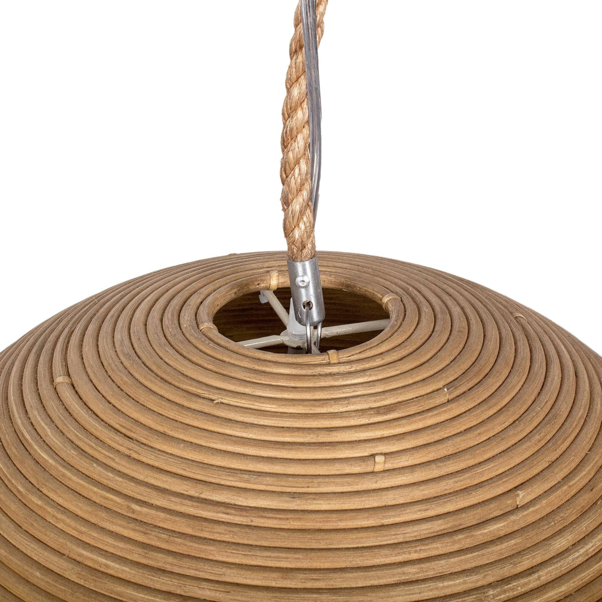 Design Shop Java 24" Rattan Dome Pendant Light, Natural