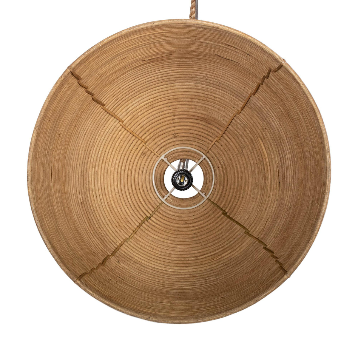 Design Shop Java 24" Rattan Dome Pendant Light, Natural