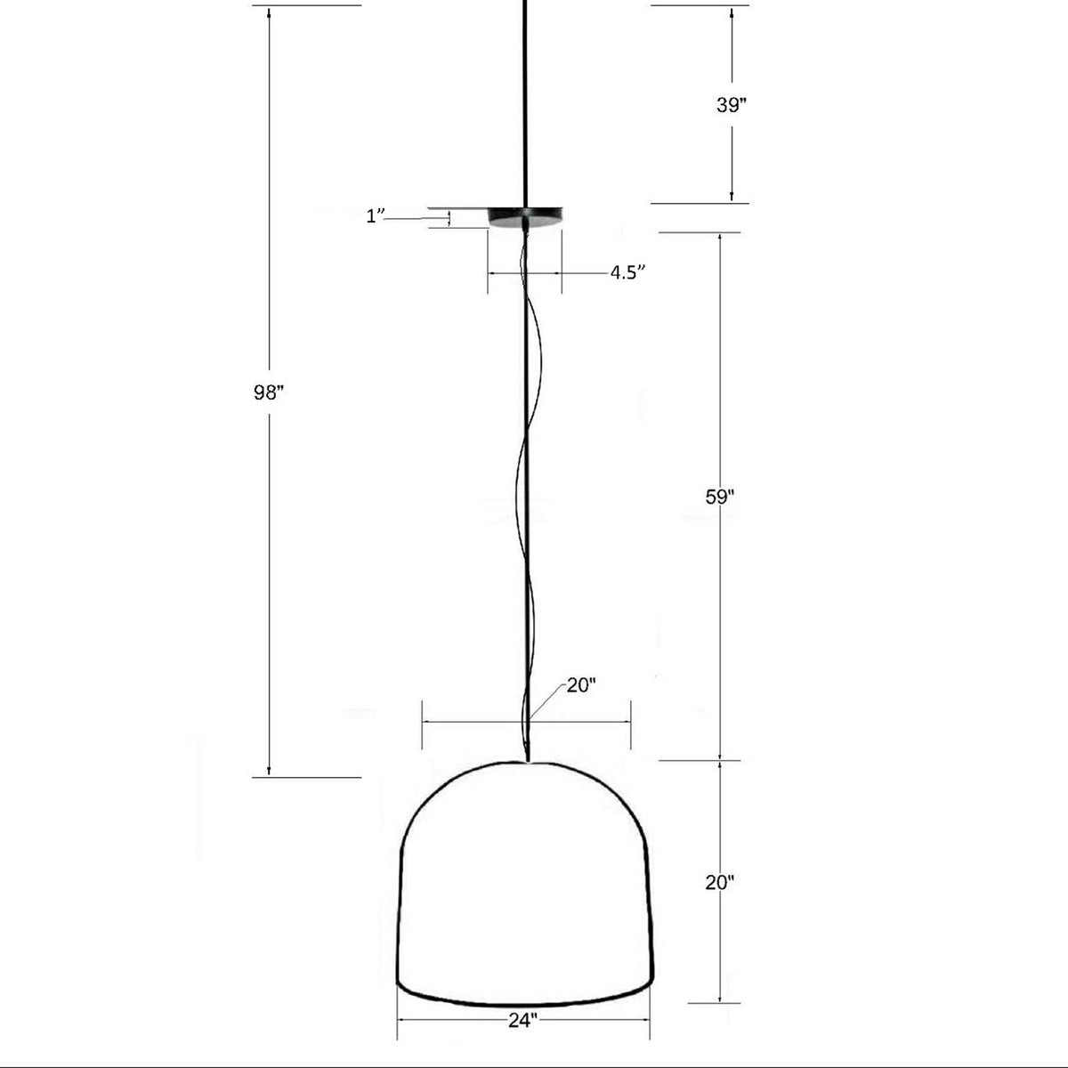 Design Shop Java 24" Rattan Dome Pendant Light, Natural