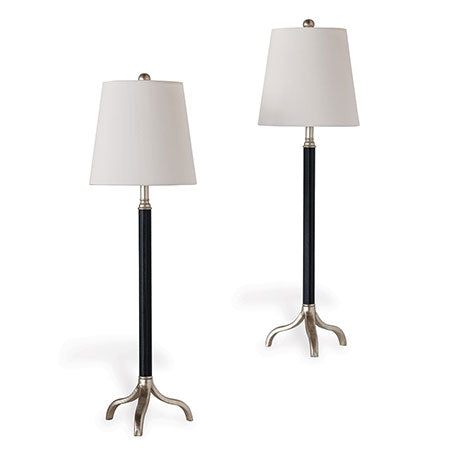 Port 68 Portobello Black/Silver Buffet Lamp (Set Of 2)