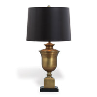 Port 68 Robertson Brass Lamp--black Faux Lizard Shade
