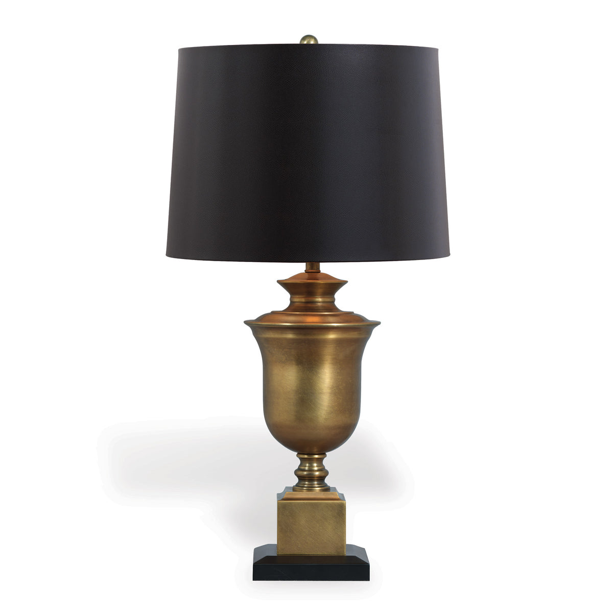Port 68 Robertson Brass Lamp--black Faux Lizard Shade