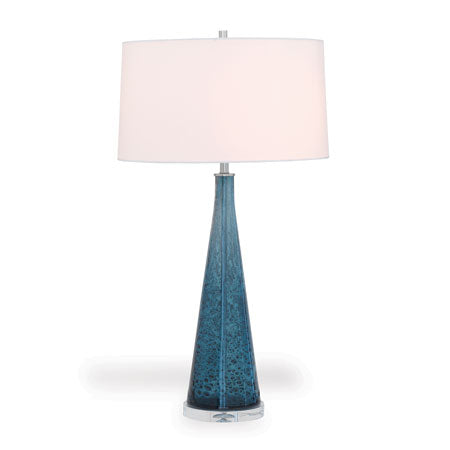 Port 68 London Smoke Blue Glass Lamp 33"H