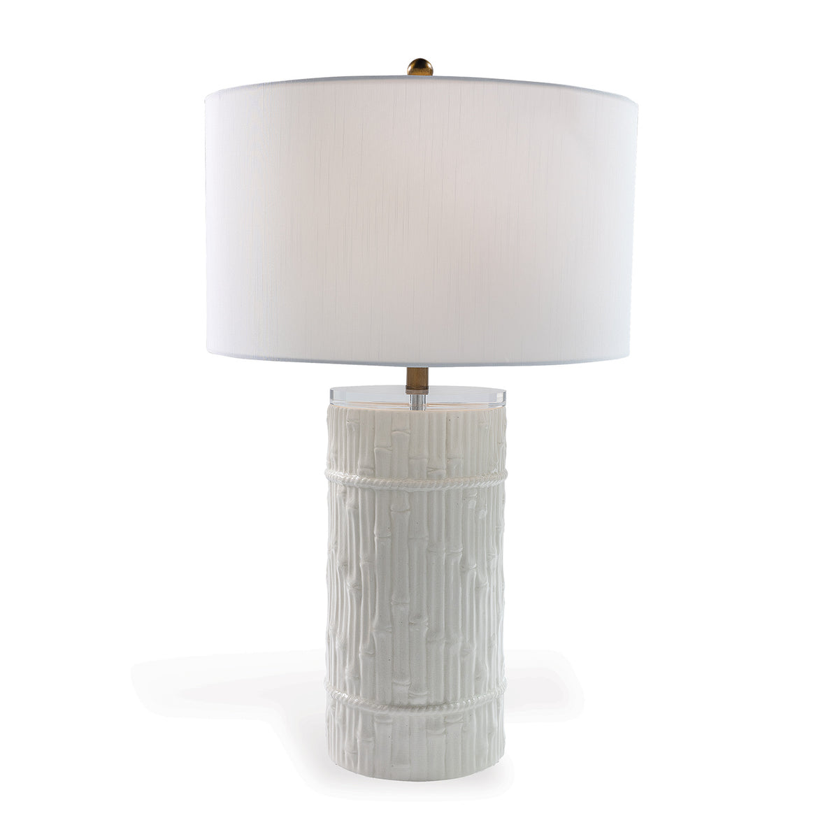 Port 68 Bamboo Cylinder Cream Lamp
