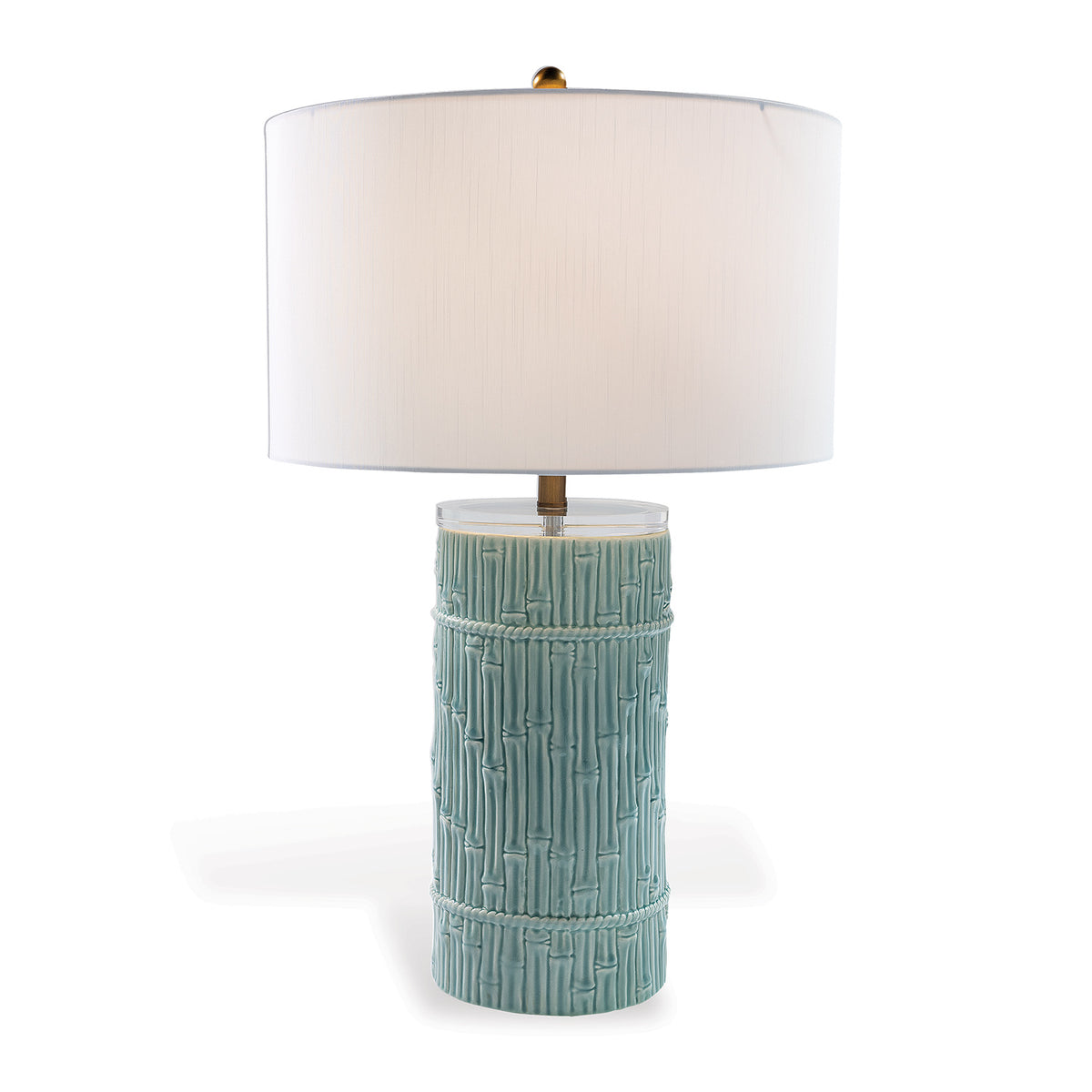 Port 68 Bamboo Cylinder Celadon Lamp
