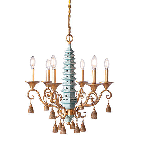 Port 68 Oh, Pagoda Celadon Chandelier