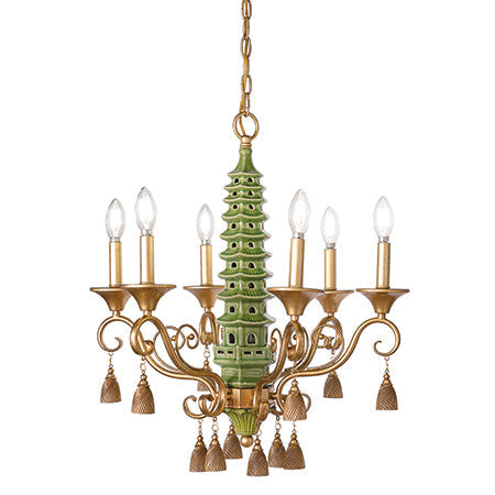 Port 68 Oh, Pagoda Green Chandelier