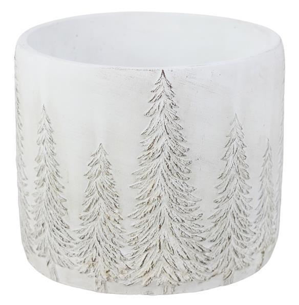 Design Shop 8"D X 7"H Cement Planter W/Pines