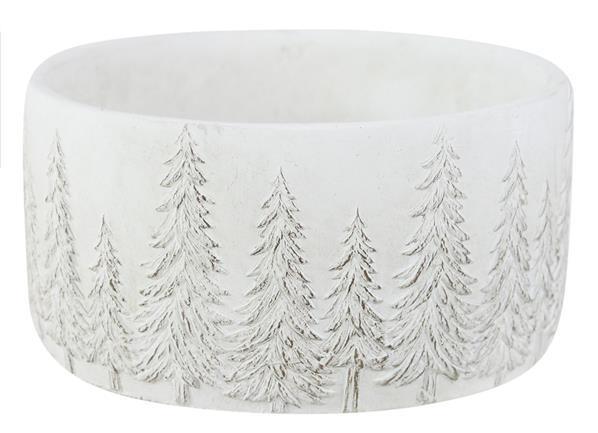 Design Shop 8.25"Dia Cement Planter W/Pines