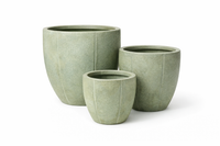 Design Shop Avocado Tiago Round Egg Planter 22", Set of 3