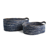 Design Shop Denim Oval Baskets, Set Of 2