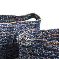 Design Shop Denim Oval Baskets, Set Of 2