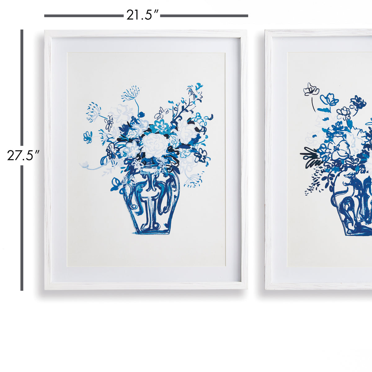 Design Shop Matched Pair Floral Prints, Set Of 2
