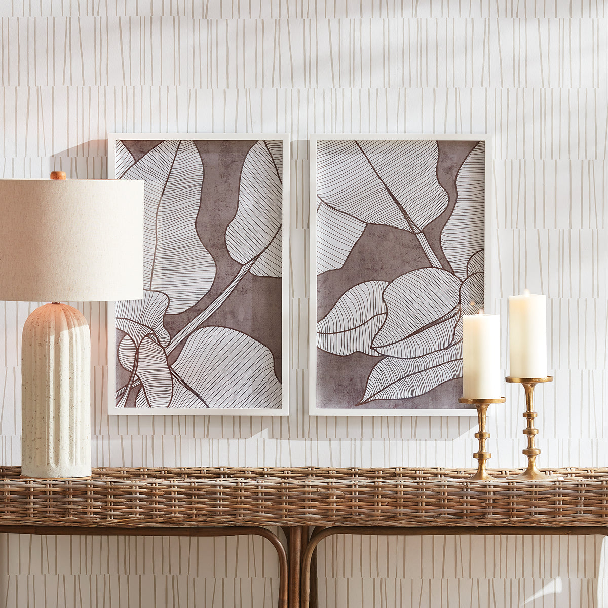 Design Shop Palm Leaf Prints, Set Of 2