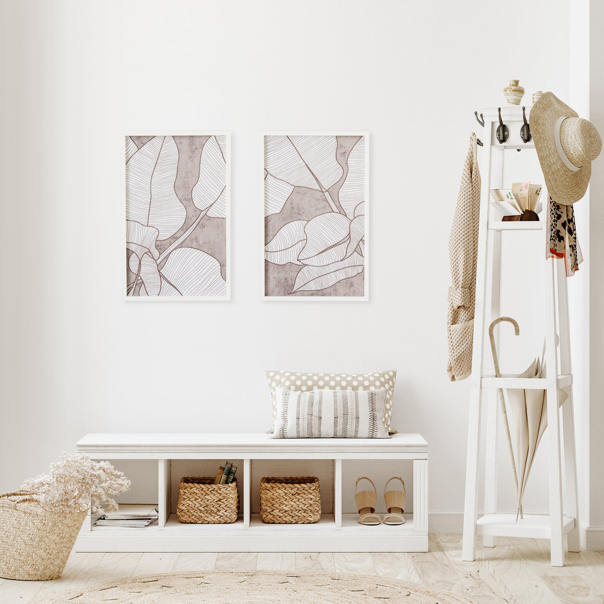 Design Shop Palm Leaf Prints, Set Of 2