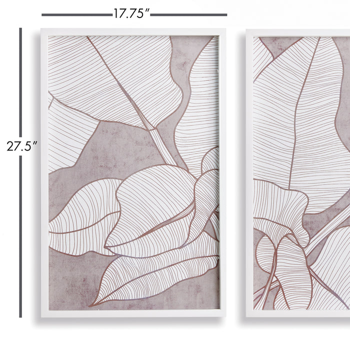 Design Shop Palm Leaf Prints, Set Of 2