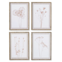 Design Shop Stylized Botanical Prints, Set Of 4