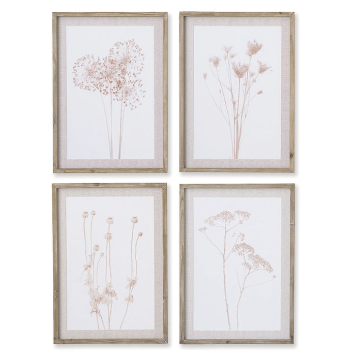Design Shop Stylized Botanical Prints, Set Of 4