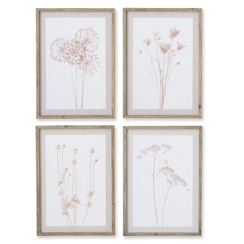 Design Shop Stylized Botanical Prints, Set Of 4