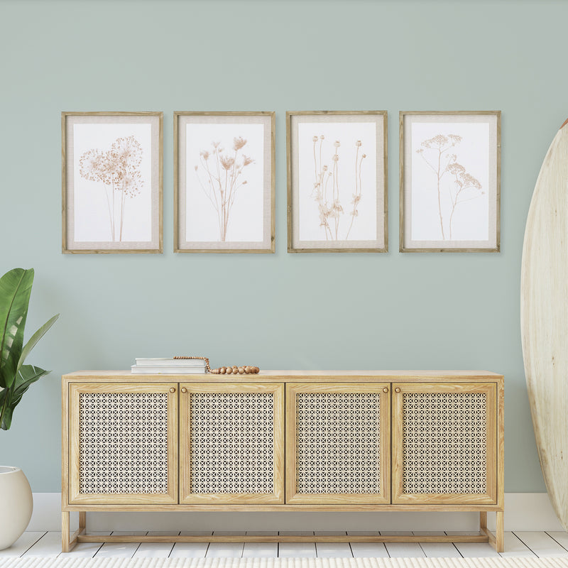 Design Shop Stylized Botanical Prints, Set Of 4