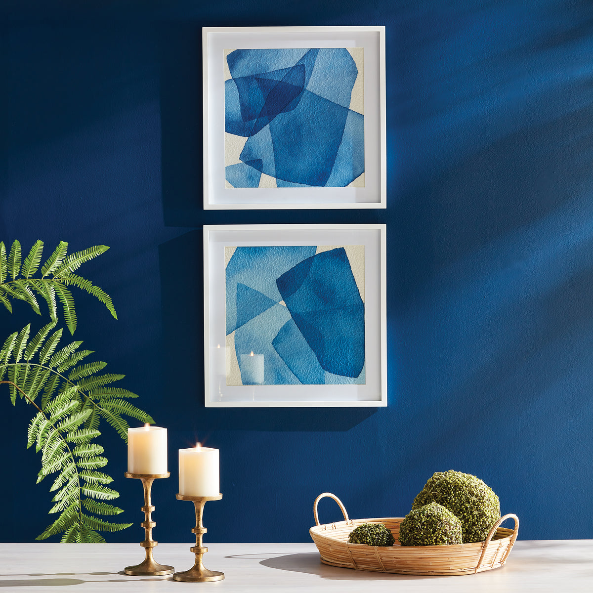 Design Shop Abstract Watercolor Prints, Set Of 2